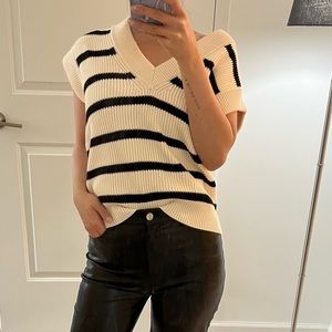 ZARA Striped Oversized Vest